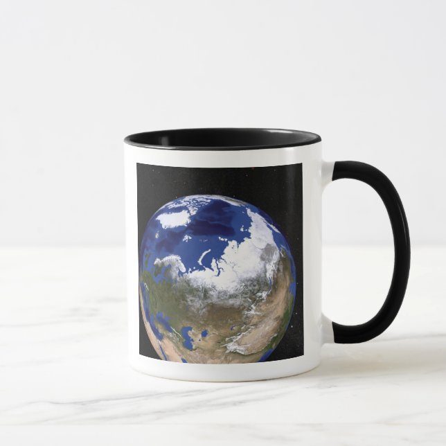 Mug Vue de la Terre montrant la région arctique (Droite)
