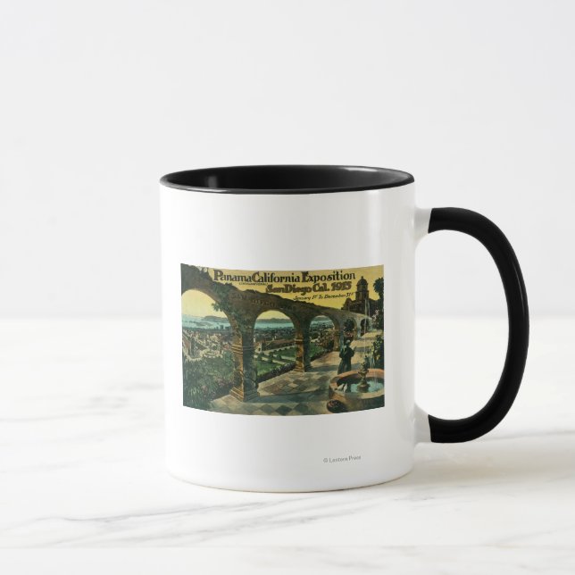 Mug Vue de la ville à partir d'une mission, Panama-CA  (Droite)