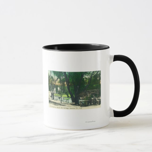 Mug Vue de l'étang Hot Springs (Droite)