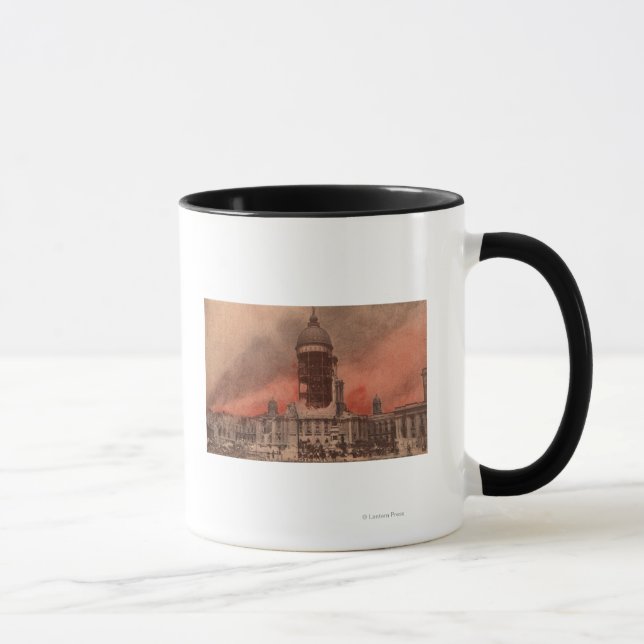 Mug Vue de l'hôtel de ville après le tremblement de te (Droite)