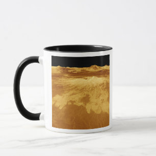Mug vue de perspective 3D de Sapas Mons sur Vénus