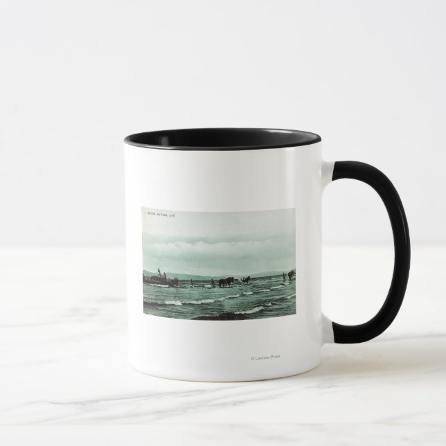 Mug Vue des pêcheurs Pêche de la Seine, Chariots à che (Droite)