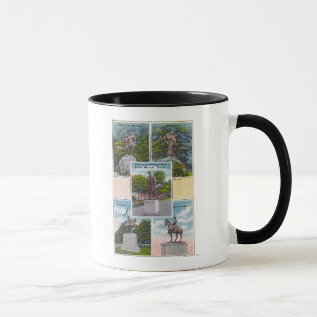 Mug Vue des statues dans les parcs de Portland City (Droite)