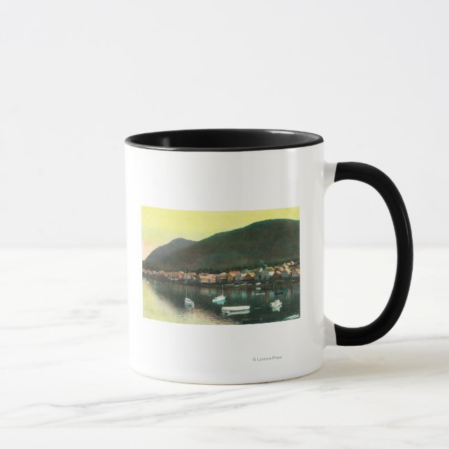 Mug Vue du front de mer de Indian TownSitka, AK (Droite)