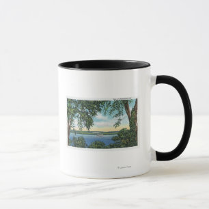 Mug Vue d'un bateau à vapeur sur le lac