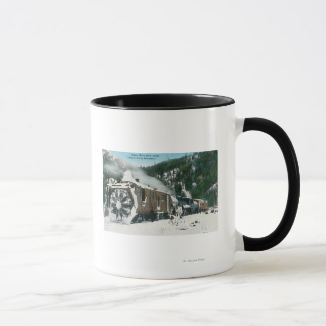 Mug Vue d'un souffle de neige du Rotary dans les monta (Droite)