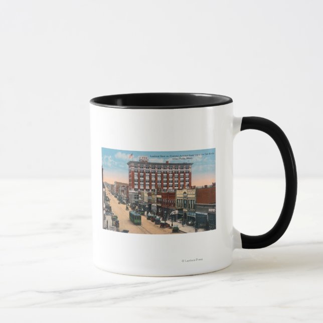 Mug Vue Est de Central AvenueGreat Falls, MT (Droite)