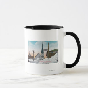 Mug Vue hivernale de l'avenue Steadman couverte de nei