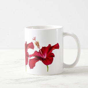 Mug Vue latérale de l'Hibiscus rouge