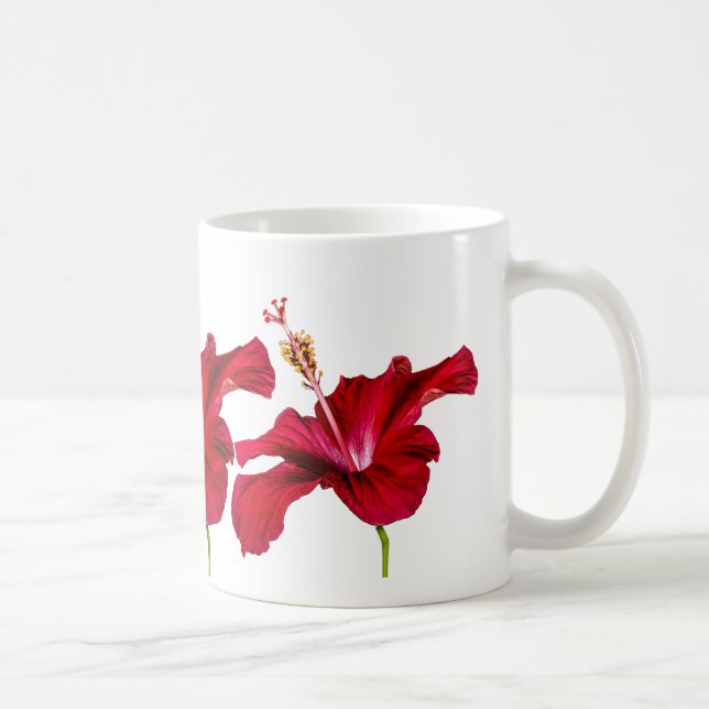 Mug Vue latérale de l'Hibiscus rouge (Droite)