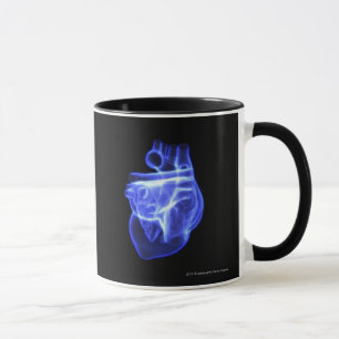 Mug Vue luminescente du coeur humain
