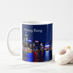 Mug Vue nocturne sur le front de mer de Hong Kong