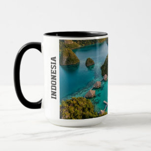 Mug Vue paradisiaque des îles Raja Ampat Piaynemo Art