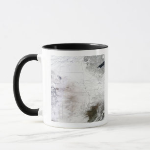 Mug Vue satellite d'une tempête massive d'hiver