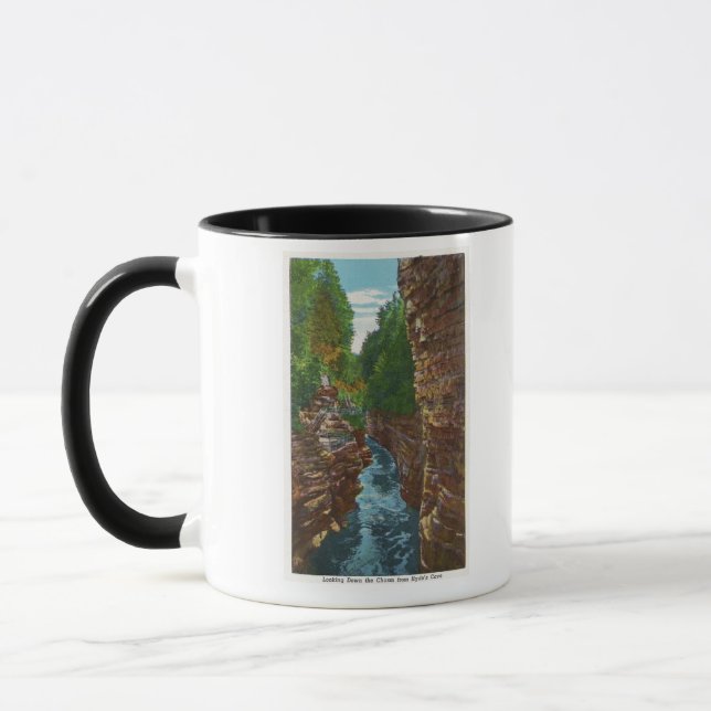 Mug Vue sur le chaos Ausable de la grotte de Hyde (Gauche)