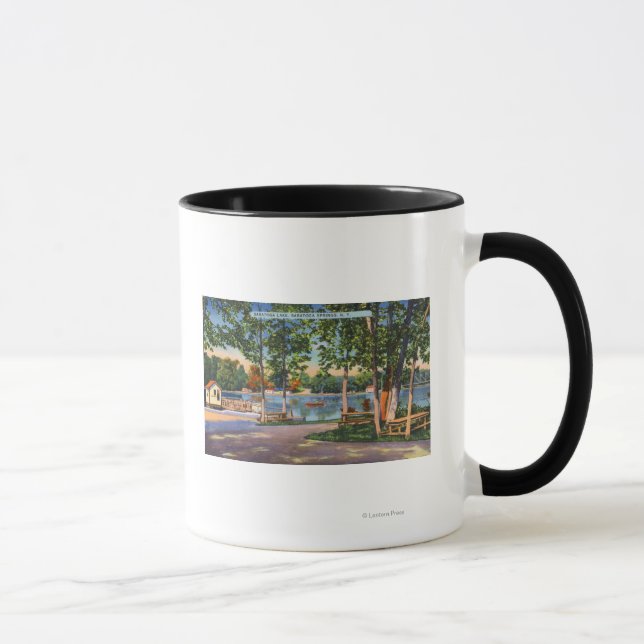 Mug Vue sur le lac Saratoga (Droite)