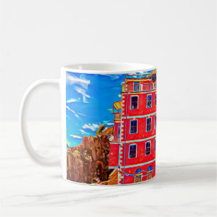 Mug Vue sur les maisons colorées des Cinque Terre, Ita