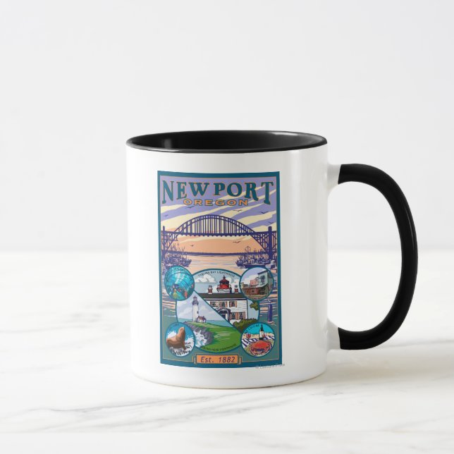 Mug Vues sur la ville - Newport, Oregon (Droite)