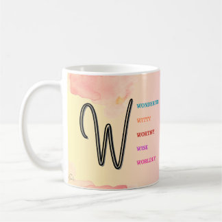 Mug "W" initial (11oz)