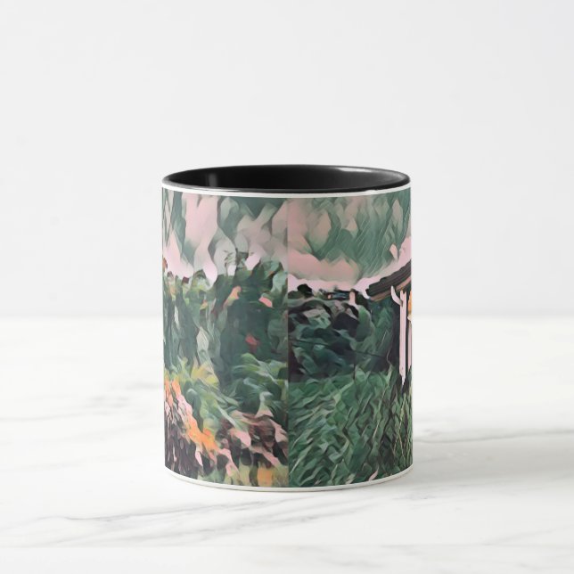 Mug  Wa-Wo Wave NFT Art - RÉFLEXIONS SUR MA FENÊTRE 32 (Centre)