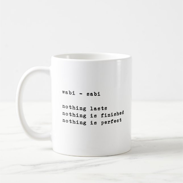 Mug Wabi Sabi | Citations Inspirationnelles minimalist (Gauche)