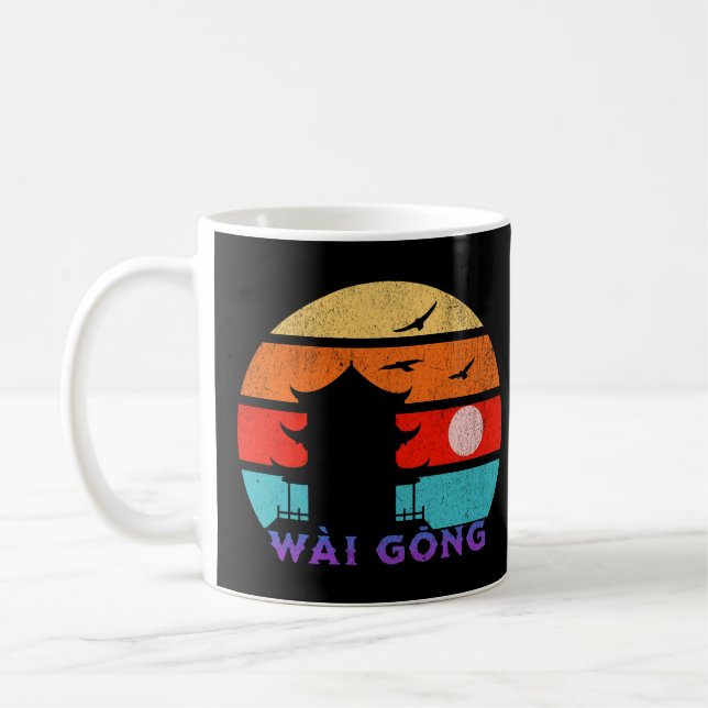 Mug Wài Gōng Retro Sunset Ocean Grand-père (Gauche)
