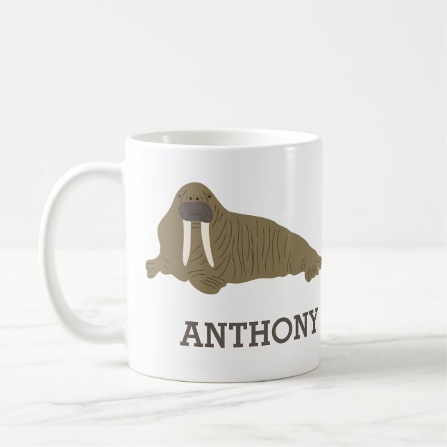 Mug Walrus Graphic Style réaliste Illustration (Gauche)