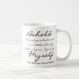 Mug Walt Whitman Cite La Chanson De Moi-Même Café Mu