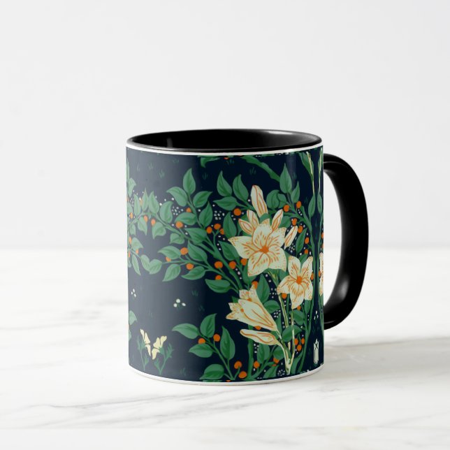 Mug Walter Crane White Lily-Blue Back (Devant droit)