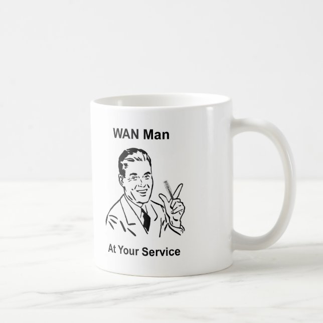 Mug WAN Man À Votre Service Retro Tech (Droite)