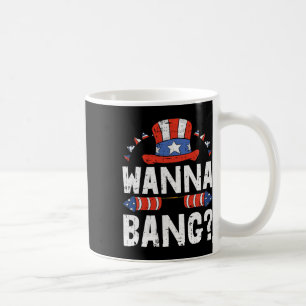 Mug Wanna Ng 4 juillet Funky Fireworks Patriotique Ame