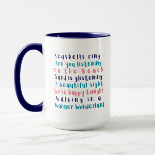 Mug Warmer Wonderland Typographie tropicale Noël