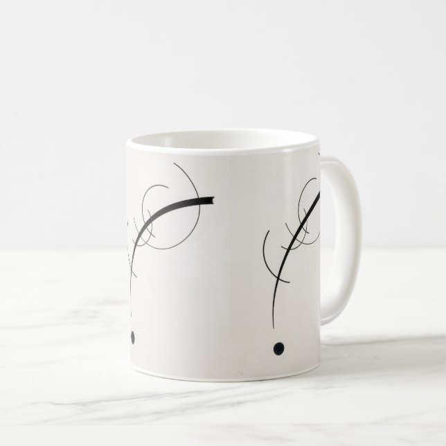 Mug Wassily Kandinsky's "Courbe libre jusqu'au point" (Devant droit)