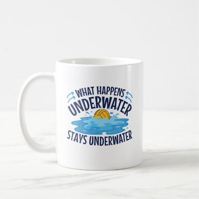 Mug Water Polo Ce qui se passe sous l'eau (Gauche)