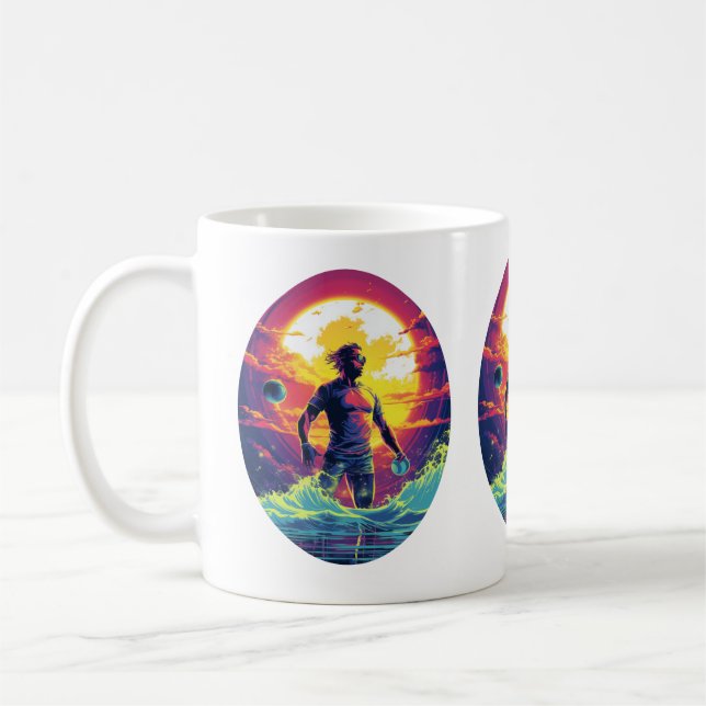 Mug Water Polo Player Coloré Waterpolo (Gauche)