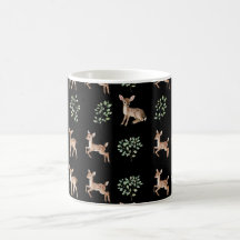 Watercolor Baby Deer et Motif Feuille