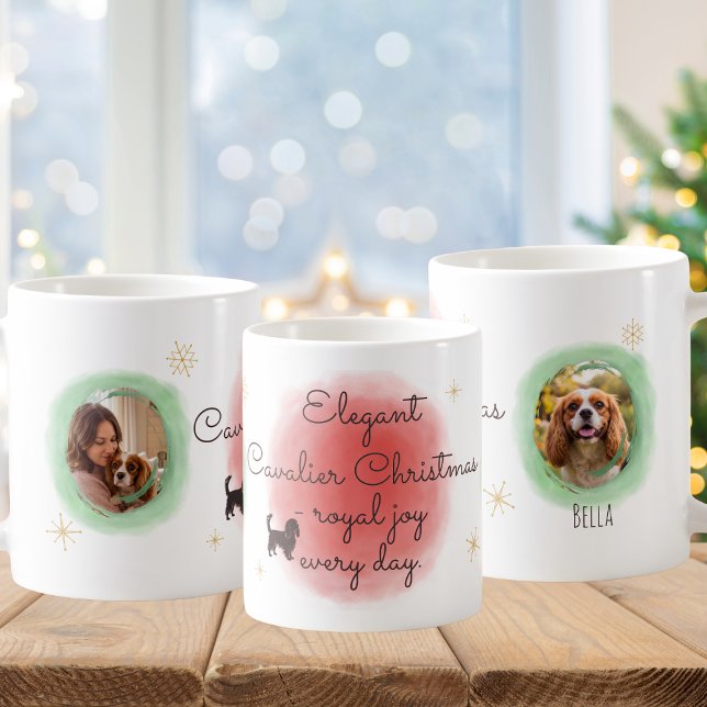 Mug Watercolor Christmas Cavalier – Elegant Festive (Créateur téléchargé)