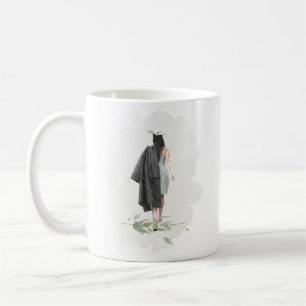 Mug Watercolor Foliage Grad Girl Citation Inspirationn