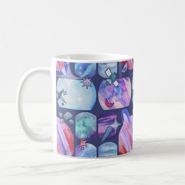 Mug Watercolor Galaxy Patchwork (Gauche)