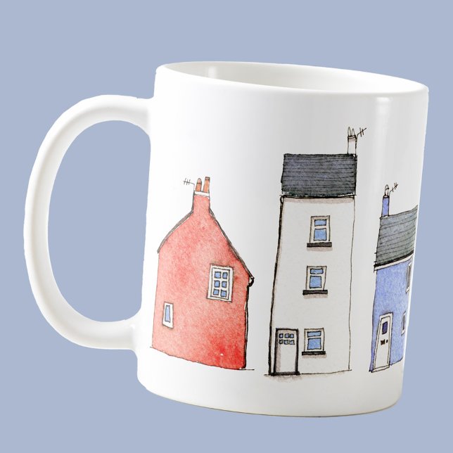 Mug Watercolor House Art (Watercolor house cottage architecture real estate coffee mug)