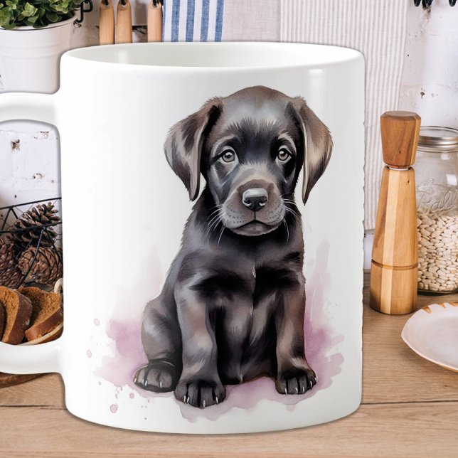 Mug Watercolor Labrador Retriever Chien Cute Puppet (Créateur téléchargé)