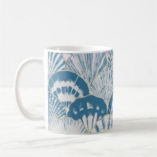 Mug Watercolor sea shell japonais vagues transparent p