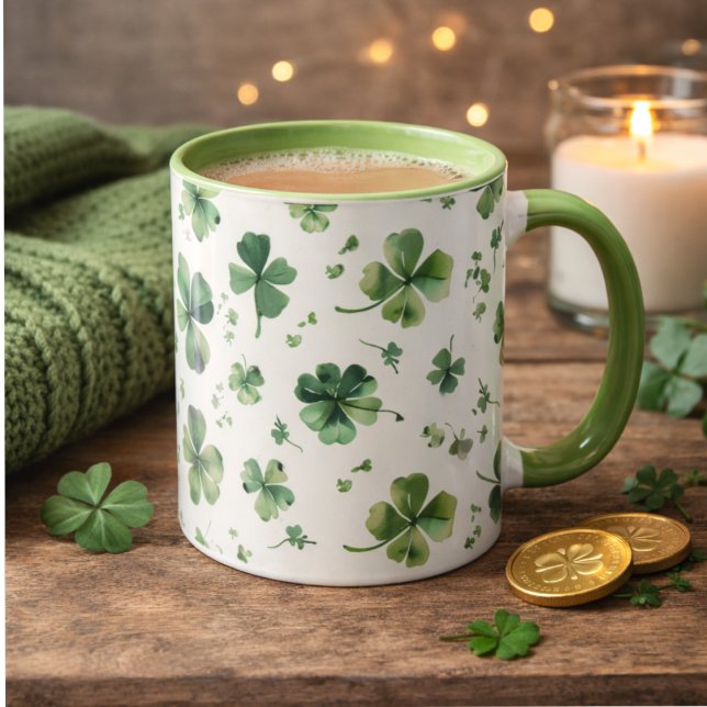 Mug Watercolor St. Patrick's Day Pattern Giant (Créateur téléchargé)