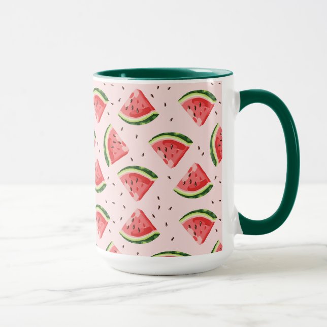 Mug Watercolor Watermelon Motif de fruits (Droite)