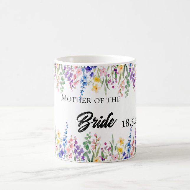 Mug – Watercolor Wildflower Floral Wrap – Spring B (Centre)
