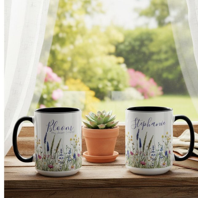 Mug Watercolor Wildflower Meadow "Bloom" (Watercolor Wildflower Meadow "Bloom" Mug)