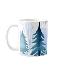 Watercolor Winter Forest Motif sans joint
