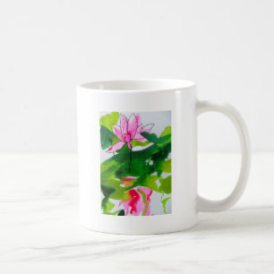 Mug Waterlily abstract watercolour flower art