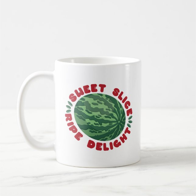 MUG WATERMELON FRUIT PLAT DOUCE TRANCHÉ LICE RIPE PLAT (Gauche)