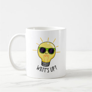 Mug Watts Up Funny Light Bulb Pun